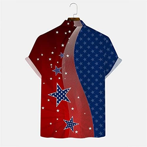 2023 Nova muška dnevna zastava za nezavisnost 3D digitalni tisak Personalizirani modni rever dugme T majica kratka