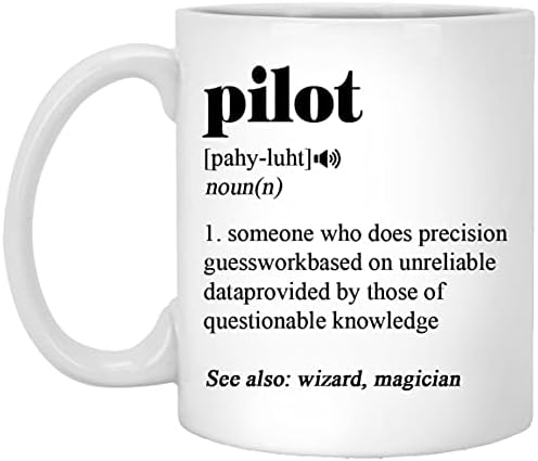 Pilot šolja za kafu-definicija pilota-pokloni za pilota-smiješna šolja za pilota - smiješna šolja za kafu - pilot pokloni-pilotska