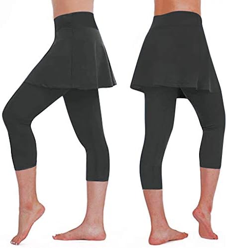 Pantalone za jogu sa džepovima skraćene helanke sportske tenis ženske pantalone suknja fitnes Casual Culottes pantalone