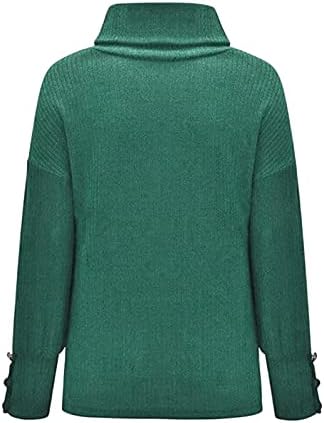 Ženski džemper pulover 2022. zimske labave fit s-5xl turtleneck duksevi modni casual elegantni drži tople bluze vrhove