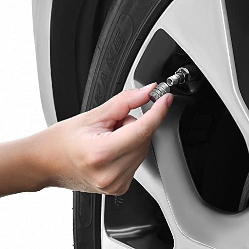 Ventil za gume 4 Pakovanje - stabljika za ventil za kotače, aluminijske legure kapice za automobile sa prašinom, zračnim poklopcem