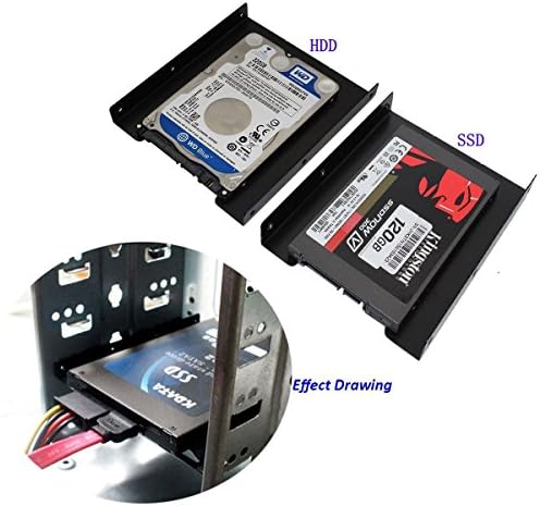 Imbaprice 2.5 to 3.5 Bay SSD/HDD Notebook hard disk montiranje nosač Adapter Tray Kit-Crna