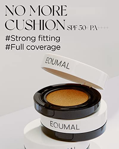 EQUMAL No More Cushion Foundation SPF50+ PA++++ – Air Fit podloga pune pokrivenosti s prirodnom Rosom završnom obradom - dugotrajna