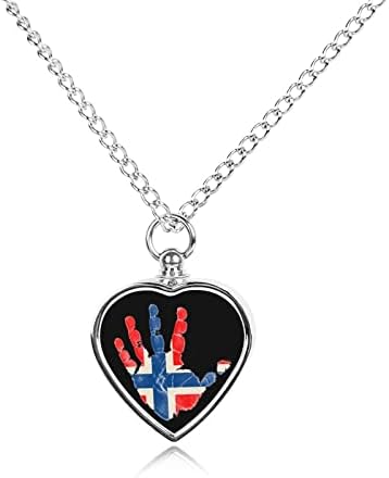 Ogrlica od urne za kućne ljubimce Norveške zastave za pse mačke pepeo Memorijalni privjesak za uspomenu nakit za muškarce i žene sa kompletom za punjenje