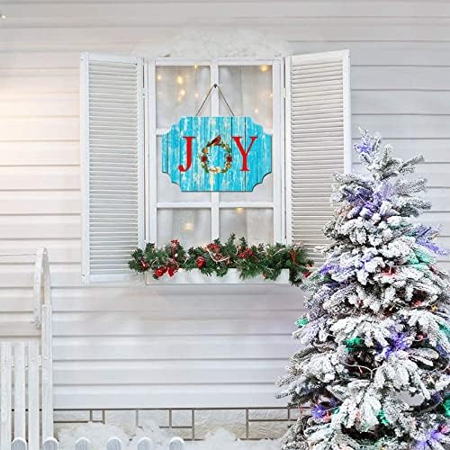 RUSTIC CHING HOBY WOOD MOTOR Božićna vijenac Joy Coolyride Drvena ploča Planska ploča Nagradni ukrasi za prednje vrata Božićni Xmas