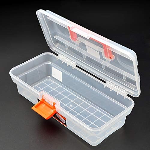 ZSHLZG Toolbox plastična boja Prozirna kutija za odlaganje 12 inča