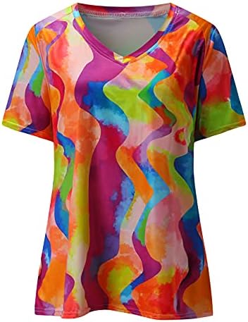 BMISEGM Womens Neon T-majice Ljetna majica Torgy Majica Majica s kratkim rukavima