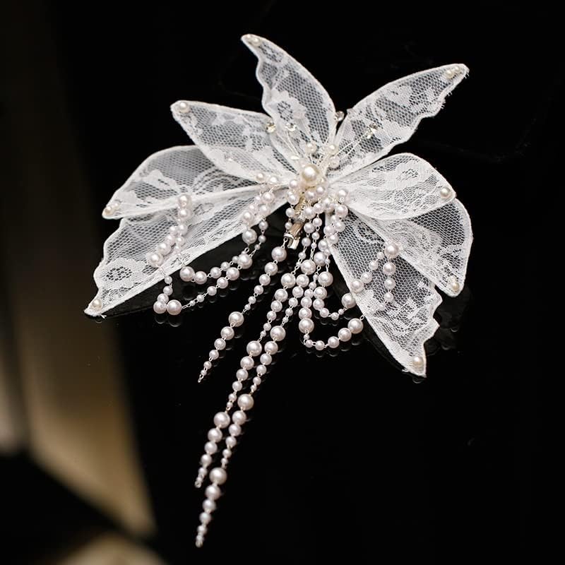 Orahna mladenka ručno izrađena čipka trodimenzionalni luk perlica za vijčani veo za kosu za veil vjenčanica