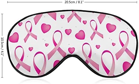 Rak dojke ružičasta vrpca za spavanje maska ​​Mekano povez sa prenosivim maskom za oči s podesivim kaišem za muškarce žene