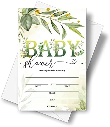 Zeleničarske kartice za tuširanje s kovertama (4 x 6) - Ovlašteni za djecu za djecu za dječake i djevojke, rod za bebe Otkrivanje
