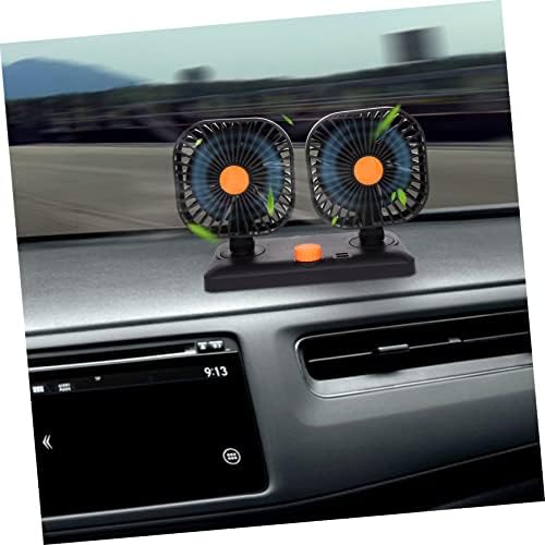 Holibanna 3pcs Fon Forans Fanovi prenosivi auto klima uređaj USB ventilatori Mali prijenosni klima uređaj ventilator za automobile Električni ventilator Rotirajuća crna ABS Cooler DC 360 ° Rotirav automobil