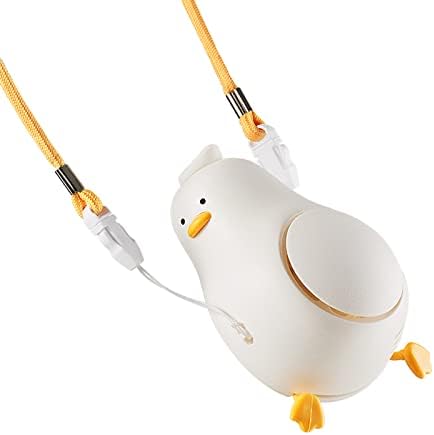 Cartoon Duck prijenosni viseći ventilator za vrat USB punjenje 800MA 3 zupčanika podesivi slatki Bezlisni Mini poklon vanjski putni