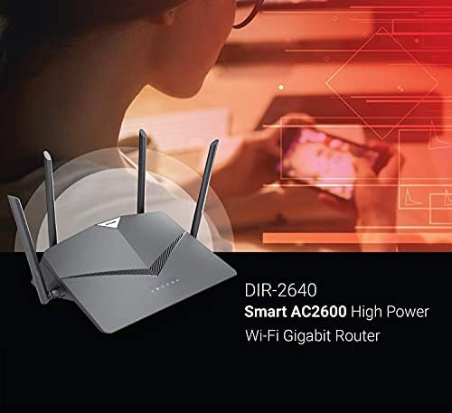 D-Link WiFi Router AC2600 EasyMesh Smart Internet mreža kompatibilan sa Alexa & Google Assistant, MU-MIMO Dual Band Gigabit Gaming Mesh