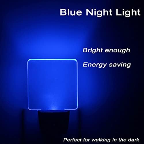 LED noćni utikač u pakovanju od 4 komada, senzor fotoćelije Od sumraka do zore, noćne lampe za spavaću sobu kupatilo kuhinja, kvadratni