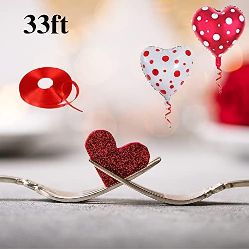 30 komada Valentinovo baloni u obliku srca, crveni i bijeli baloni za balone, romantični ukrasi, baloni za valentine, dekor dana zaljubljenih