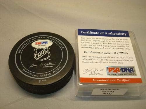 Kyle Turris potpisao Ottawa Senators zvanična utakmica Hockey Puck PSA / DNK COA 1B-potpisani NHL Paks