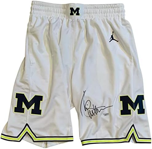 Chris Webber Autographing Michigan Basketball potpisan kratke hlače Fanatike Autentično - autogramirane košarkama