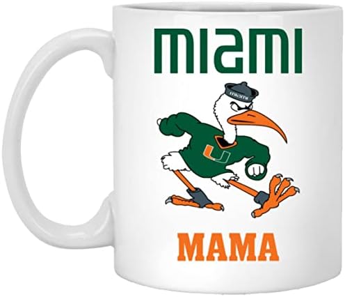 P. PaddyShops šolja za kafu Miami Mama, šolja za mamu Miami, šolja za Veliku mamu, Mama šolja, Sportska šolja, poklon za mamu, Univerzitetska šolja za fudbal u Majamiju 11oz