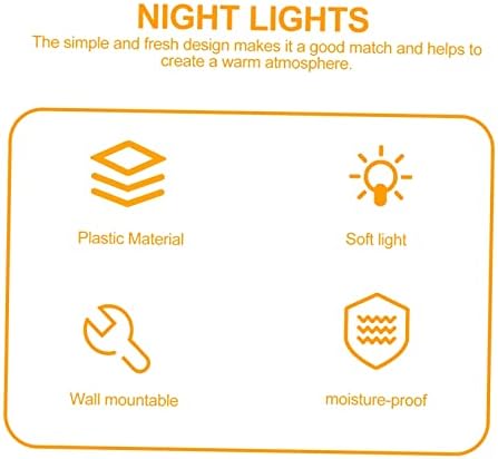 Veemoon 1pc noćno svjetlo bijeli Kućni dekor Kućni pokloni noćno svjetlo za djecu Prigušivo noćno svjetlo lampa za spavanje beba senzor