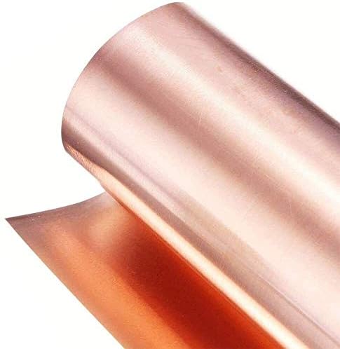 HAOKTSB Mesingana ploča bakarni lim 99,9% čistog bakra Cu metalna folija od lima 0, 1x100x1000mm za zanatske avione, 0, 2mm100mm1m folija od čistog bakra
