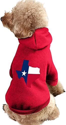 Texas Flag Map Mapa hoodie pulover Duks duks kućnih ljubimaca odijelo sa kapuljačom kaput za pse i mačke