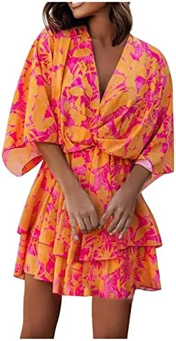 FQZwong ružičasta haljina za žene Seksi ljeto 2023, casual formalno elegantno party club plaža moda za odmor plus veličine boho haljina