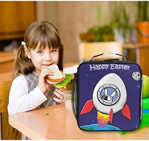 Moje malo gnijezdo izolovana hladnjača kvadratna torba za ručak Happy Easter Bunny Egg Spaceship Thermal Work Picnic food Organizer