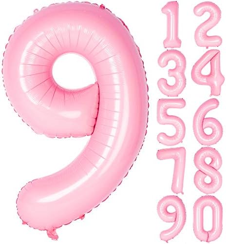 40 Inča Pink Numbers 0-9 Dekoracije Za Rođendanske Zabave Helijumska Folija Mylar Broj Balon