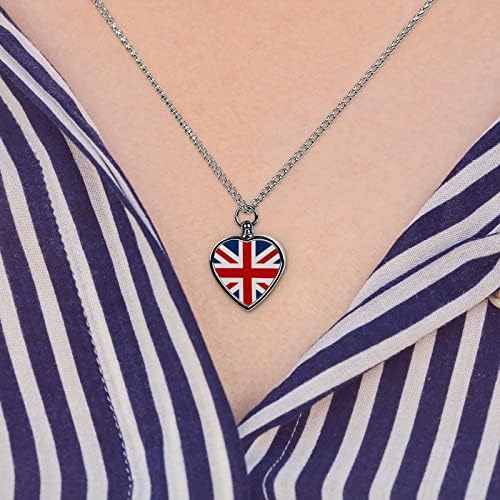 Britanska zastava nakit za kućne ljubimce ogrlica urne za pepeo privjesak za uspomenu za poklone portreta mačaka