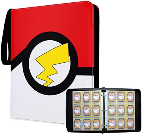 Roffatide 9 džepni vezivo za Pokemon kartice sa 50 uklonjivih dvostranih stranica listovi za trgovanje Card Binder drži do 900 kartica