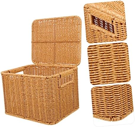 Kutije za skladištenje kabiloka za odlaganje odjeće s poklopcima velike tkane zaštitne košare gniježđe košare pletene kutije za kuhanje