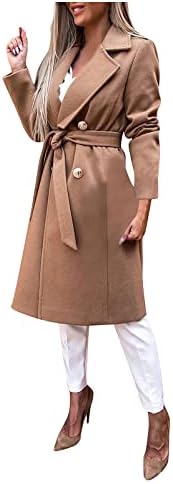 NOKMOPO PLUS Veličina rova ​​kaputa Ženska modna jesen i zimska majica dugih rukava pluća dugačka jakna