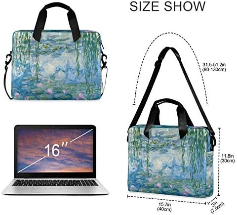Monet vodeni ljiljani laptop ramena torba za glasnicu kućica za 14 inča 13 inčni laptop laptop bačva