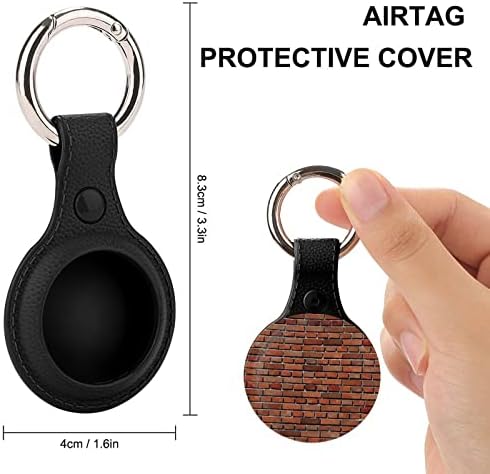 Zaštitna futrola od zida od crvene cigle kompatibilna za AirTag držač lokatora protiv gubitka s privjeskom za ključeve za ovratnik