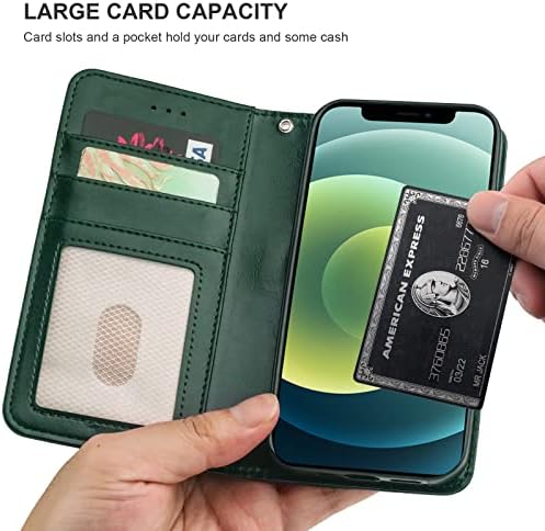 Bocasal kompatibilan sa iPhone 12 & iPhone 12 Pro futrola za novčanik sa držačem za kartice PU kožna magnetna odvojiva traka za noge
