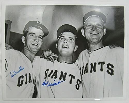 Don Mueller Hoyt Wilhelm potpisao automatsko autogram 8x10 photo I - autogramirane MLB fotografije