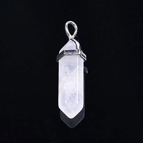 Zrsj Chic Crystal, prirodni kamen privjesak u obliku metaka ljubičasti kristal, muškarci i žene čakre gem liječenje kristalnog kvarcnog