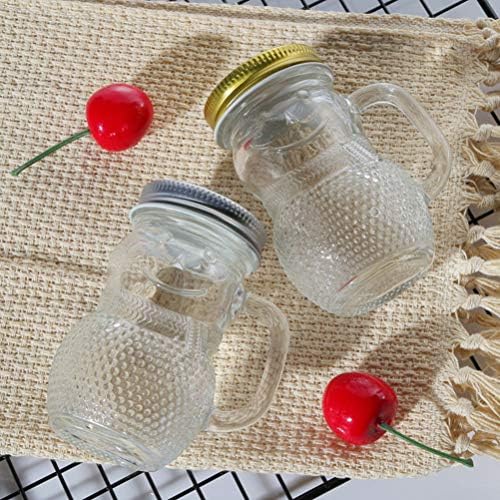 Hemoton 4kom Mason Jar za piće redovne usta Glass Ball Mason tegle Smoothie šalice Crystal Desert Cups za čuvanje hrane kontejner za Butters Jelly vjenčanje Favors Baby Foods