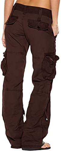 Ceneel ženske vrećaste pantalone ravne široke noge teretni hlače više džepova jogger pantalone y2K odjeća 2023
