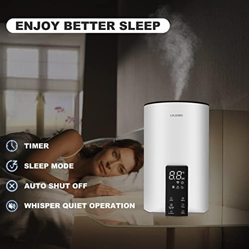 WIFI ovlaživači za spavaću sobu pogodni za 2.4 G WIFI sistem, 4L topli i hladni ovlaživači magle za spavaću sobu sa automatskim isključivanjem,