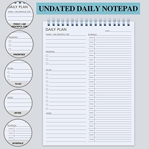 24-satni dnevni planer - dnevni list za rad & amp; lični život, produktivnost Planer ,svakodnevni Planer, dnevni raspored, 6.5 x 9.8