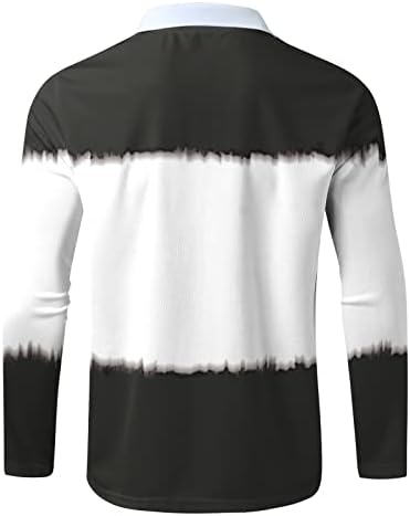 Atletičke muške polo majice Slim Fit modni kvartal-zip Halloween bundeve dugi shirtni sheeve Athletic Golf majice 0907