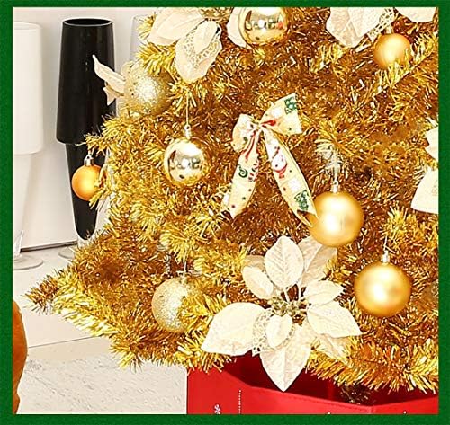 Zlatno umjetno božićno drvce s metalnom podrškom jednostavno sastavljanje napredne vještačke božište od 3,94 stopala s metalnom podrškom