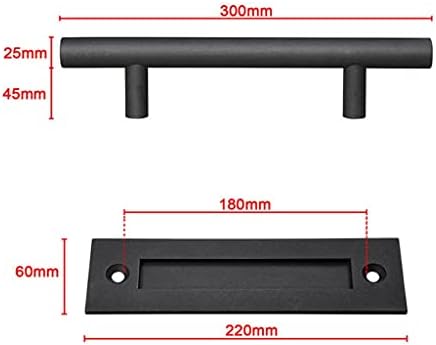 PDGJG klizna barna ručica vrata Povucite ispiranje ugradne drvene vrata za drva Hardver za ormar za ormar za ormar