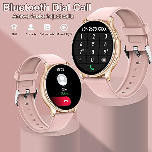 Smart Watch Odgovor / Nazovite, 1,32 Color Touch ekrana pametnih satova za žene Fitness Tracker sa srčanim zatvaračem SPO2 monitor