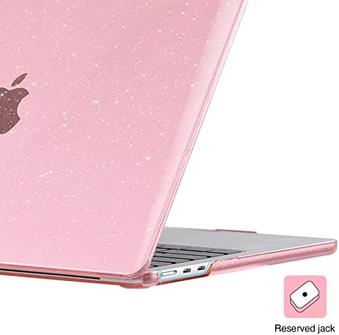 EOOOCOO kompatibilan s novim MacBook zrakom 13,6 inča 2022 2023 A2681 m2 čip sa mrežnim ekranom, sjajno čist plastična futrola i sjajna ružičasta plastična futrola