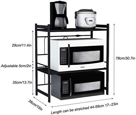 Kuhinjska polica podesiva mikrovalna pećnica kuhinja Duljina polica može se slobodno produžiti 44-59 cm Skladište kuhinje