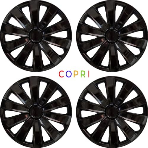 Coprit set od 4 kotača 15-inčni crni hubcap snap-on fits alfa romeo