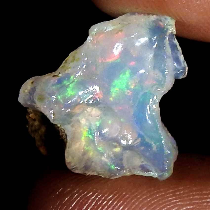 Jewelgemscraft ™ 05.70cts. Ultra vatra sirovi opal kamen, prirodni grubi, kristali dragog kamenja, etiopska opal rock, nakit pravac, liječenje čakre, energetski kamen, labav dragulj, 16x14x8mm