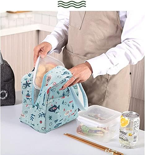 RAYLOUD torba za ručak vodootporna izolovana torba za ručak za višekratnu upotrebu hladnjak kutija za ručak posuda za obrok sa džepom